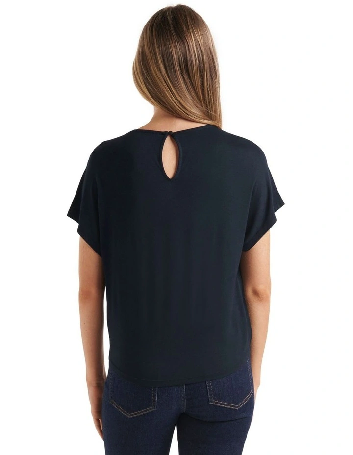 Brand new π Forever New Tiffany Tie Front Top In Navy 𧨠- Image 2