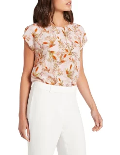 Hot Sale π David Lawrence Brigitte Silk Top In Ivory Multi π§¨