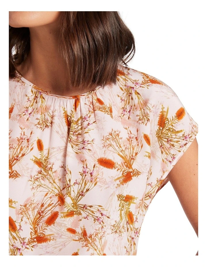 Hot Sale π David Lawrence Brigitte Silk Top In Ivory Multi 𧨠- Image 4