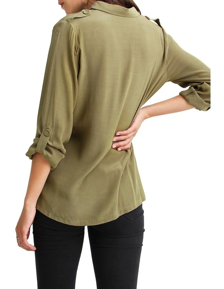 Budget π€© Belle & Bloom Eclipse Rolled Sleeve Blouse π - Image 3