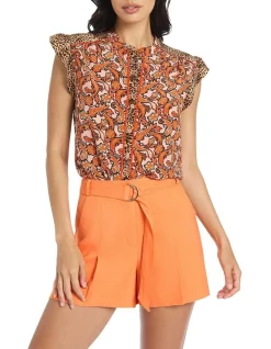 Wholesale π Marcs Paisley Afternoon Silk Top In Multi π