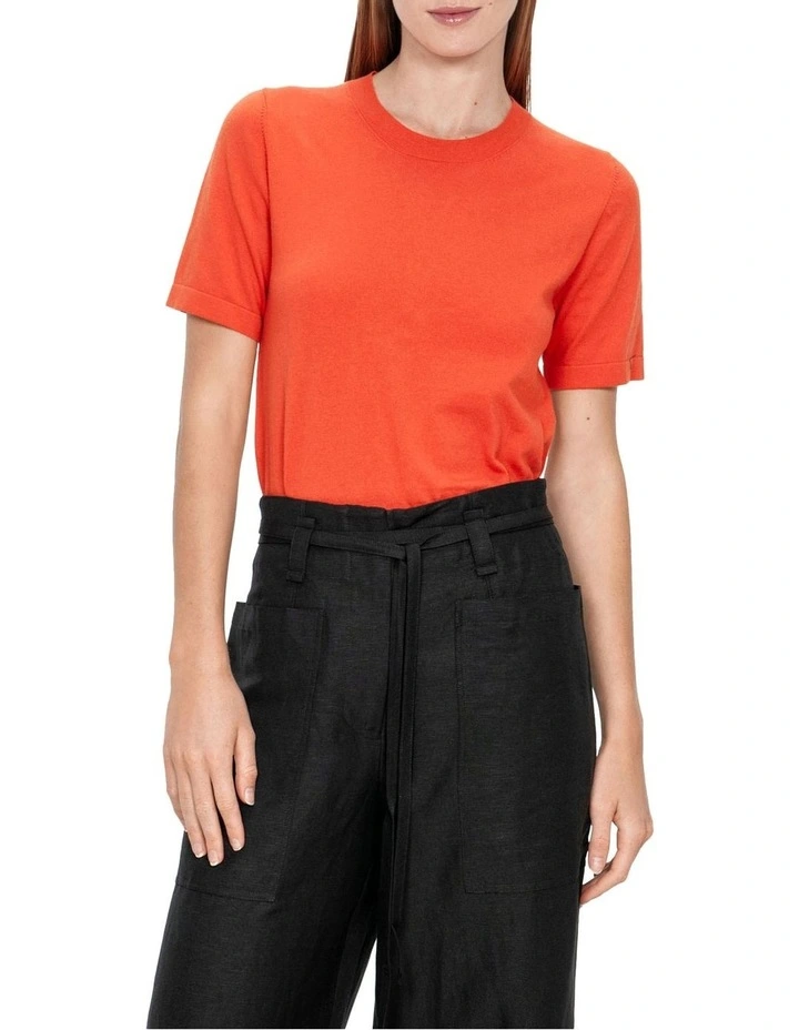 Flash Sale β¨ Veronika Maine Short Sleeve Knitted Tee In Sangria π - Image 3