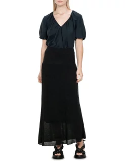 Best Pirce 👏 Veronika Maine Soft Tencel Weave Blouson Top In Ink 💯