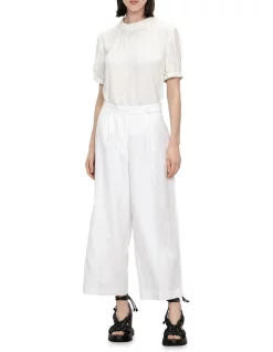 Budget 🎁 Veronika Maine Drapey Satin Puff Sleeve Top In Ivory 🧨