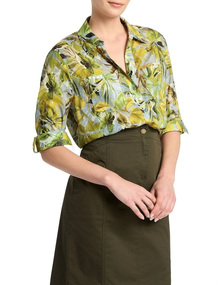 Deals π David Lawrence Sancia Cotton Blouse In Yellow π