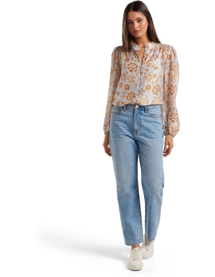 Hot Sale π Forever New Amelia Printed Button Down Blouse In Multi π₯° - Image 5