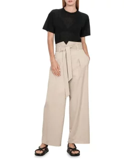 Flash Sale 🎁 Veronika Maine Sheer Knitted T-Shirt In Black 🧨