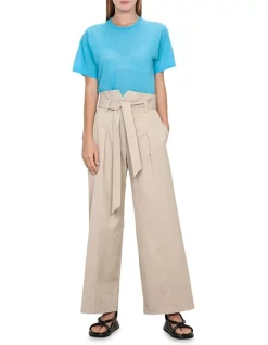 Cheap ✨ Veronika Maine Sheer Knitted T-Shirt In Blue 🎁