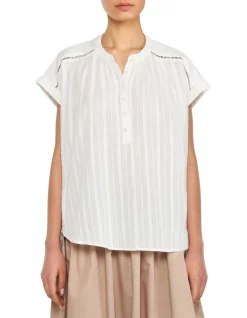 Best deal ⭐ Skin And Threads Textured Cotton Button Up Blouse ❤️