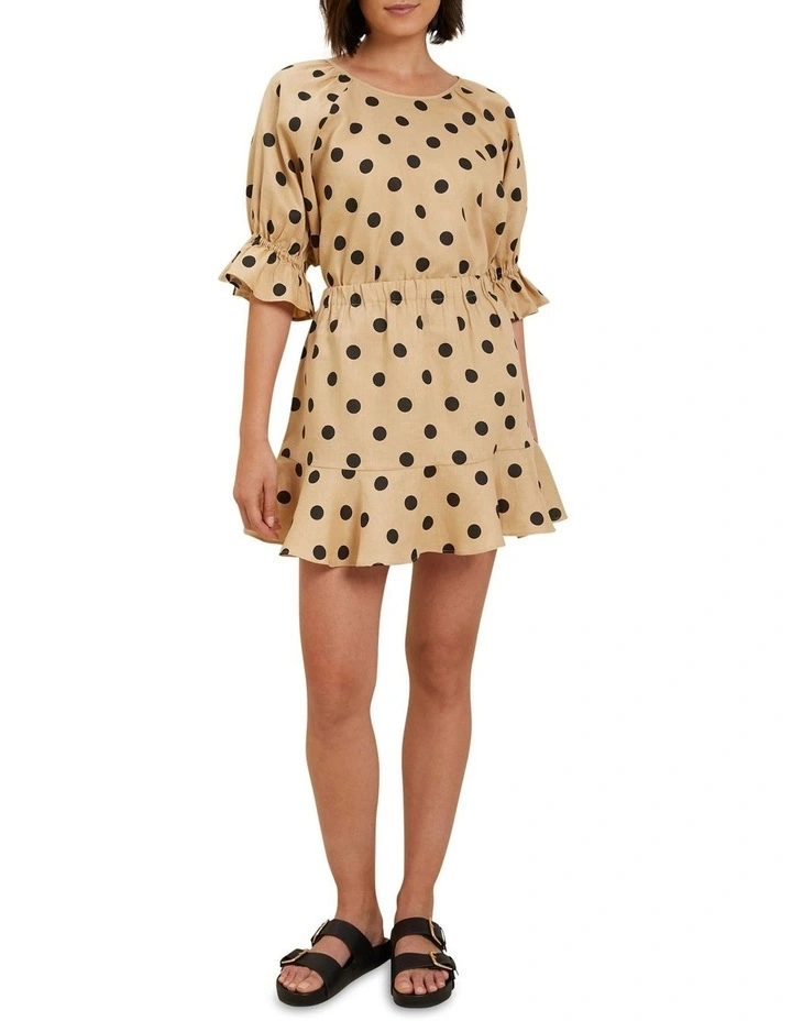 Budget π Seed Heritage Spot Linen Puff Sleeve Blouse π - Image 2