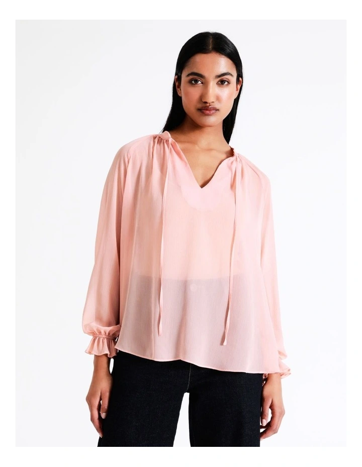 Discount β€οΈ Basque Balloon Sleeve Blouse In Pink π - Image 6