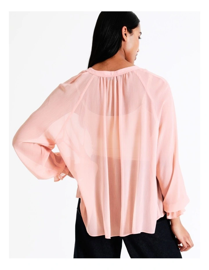 Discount β€οΈ Basque Balloon Sleeve Blouse In Pink π - Image 7