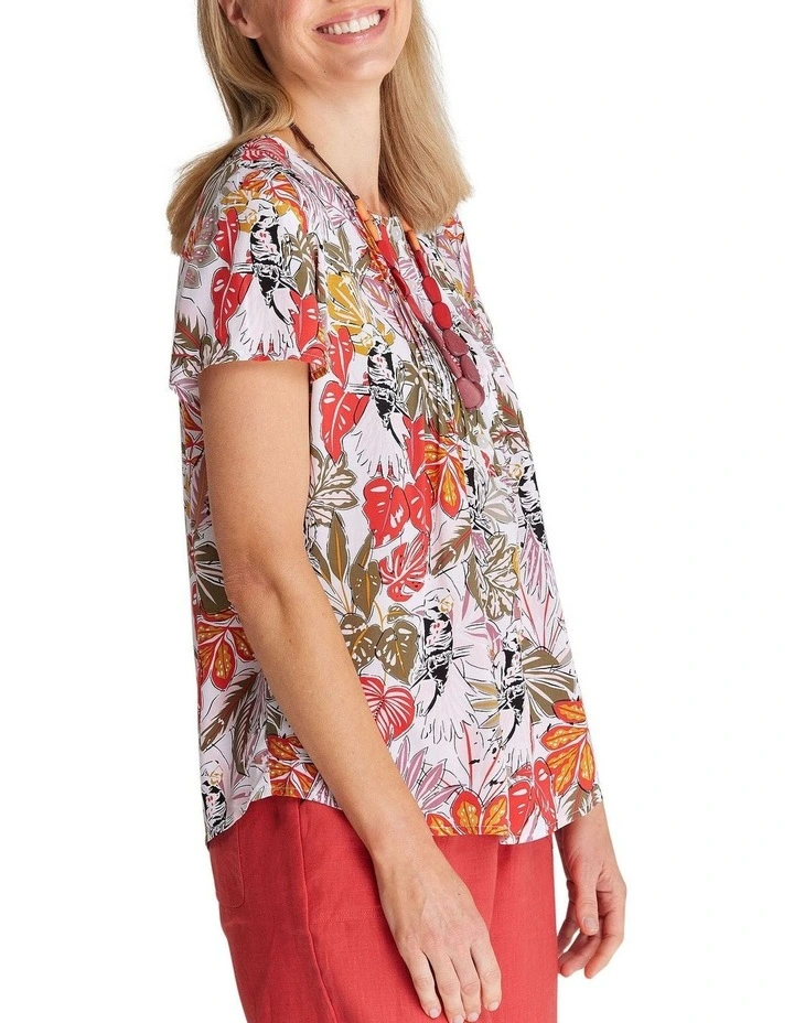 Best Pirce π₯° Black Pepper Wali Short Sleeve Blouse In Red Multi π - Image 2