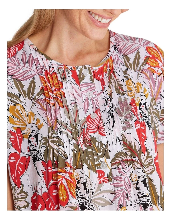 Best Pirce π₯° Black Pepper Wali Short Sleeve Blouse In Red Multi π - Image 4