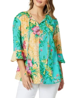 Top 10 π₯° Gordon Smith Hawaii Print Top In Multi π₯