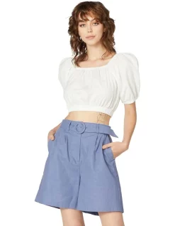 Budget 😍 Princess Highway Simone Crop Regular Top White 👍