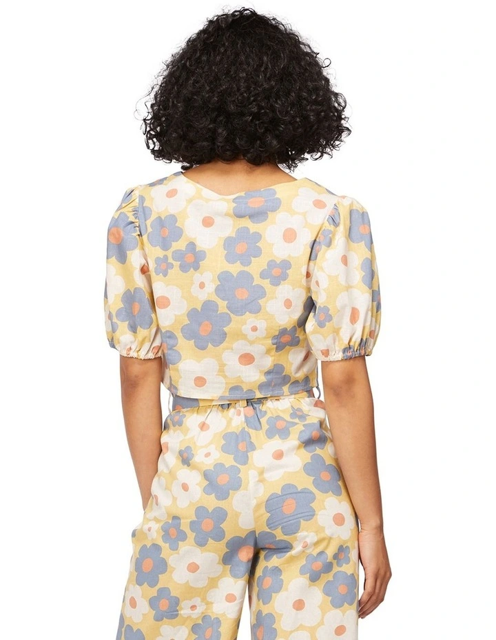 Promo π Princess Highway Daisy Cropped Blouse Honey π₯° - Image 2