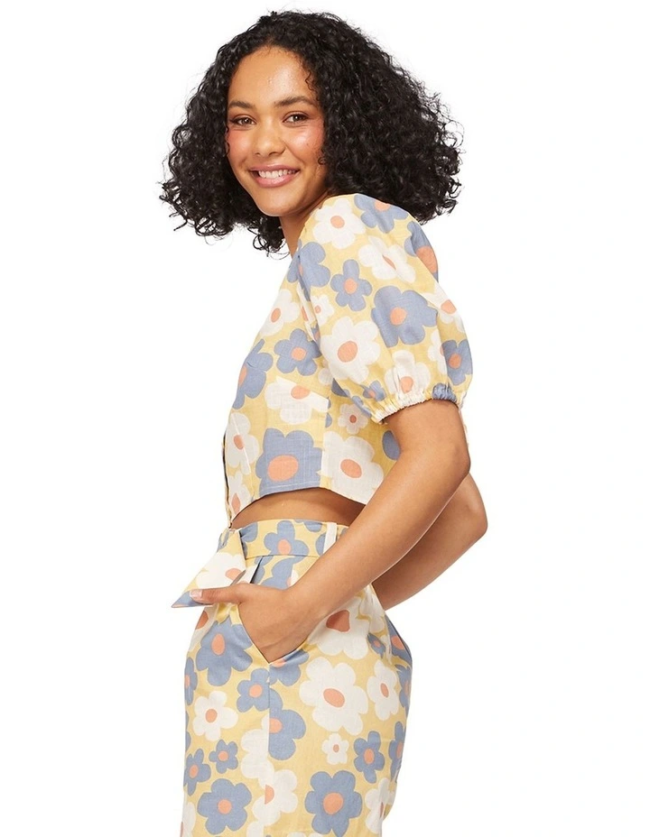 Promo π Princess Highway Daisy Cropped Blouse Honey π₯° - Image 3