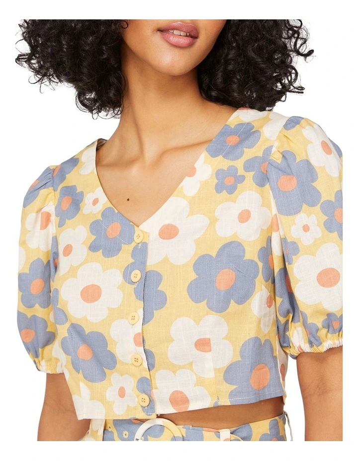 Promo π Princess Highway Daisy Cropped Blouse Honey π₯° - Image 4