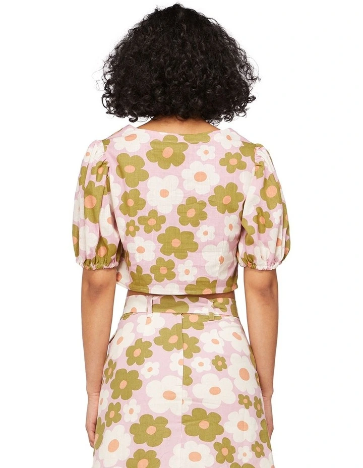 Outlet π Princess Highway Daisy Cropped Blouse Pink β¨ - Image 2