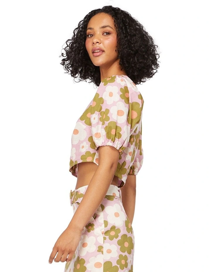 Outlet π Princess Highway Daisy Cropped Blouse Pink β¨ - Image 3