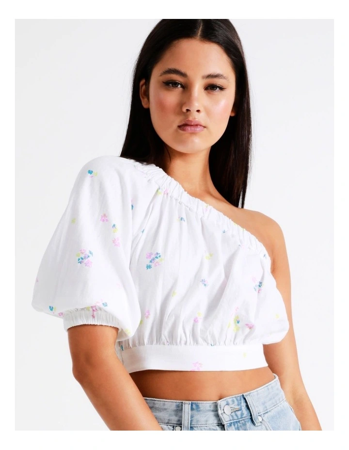 Promo π Miss Shop Linen One Shoulder Top In Assorted π€© - Image 2