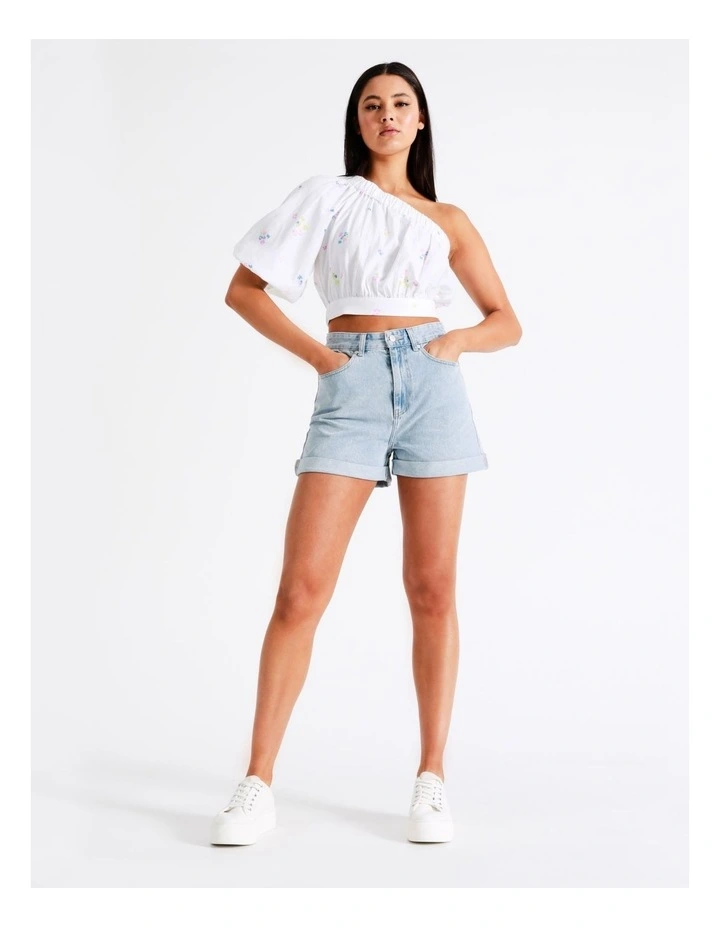 Promo π Miss Shop Linen One Shoulder Top In Assorted π€© - Image 3