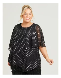 Brand new 🌟 Taking Shape Moondrop Evening Tunic In Black/Gold 🔥