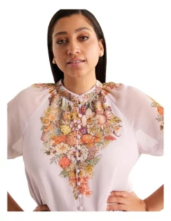 Cheap ✔️ Review Wildflower Burst Top In Lilac ✔️