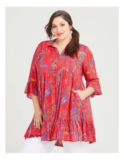 Cheapest 😀 Taking Shape Natural Charm Lurex Tier 👕 Shirt In Print ✨