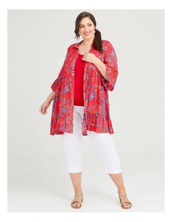 Cheapest π Taking Shape Natural Charm Lurex Tier π Shirt In Print β¨ - Image 5