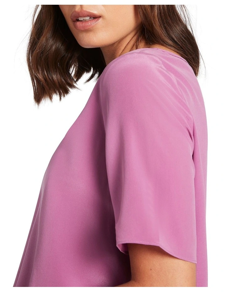 Best deal π₯ David Lawrence Malene Silk Tee In Violet π - Image 4