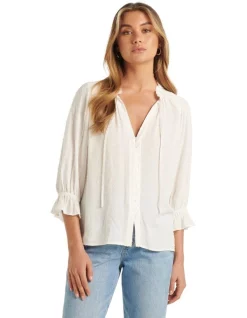 Brand new π Forever New Taylor Dobby Raglan Blouse In White π₯°