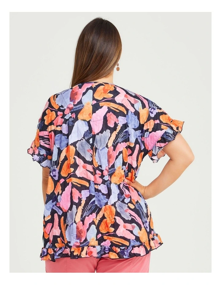 Deals π Taking Shape Abstract Watercolour Top In Multi π - Image 2