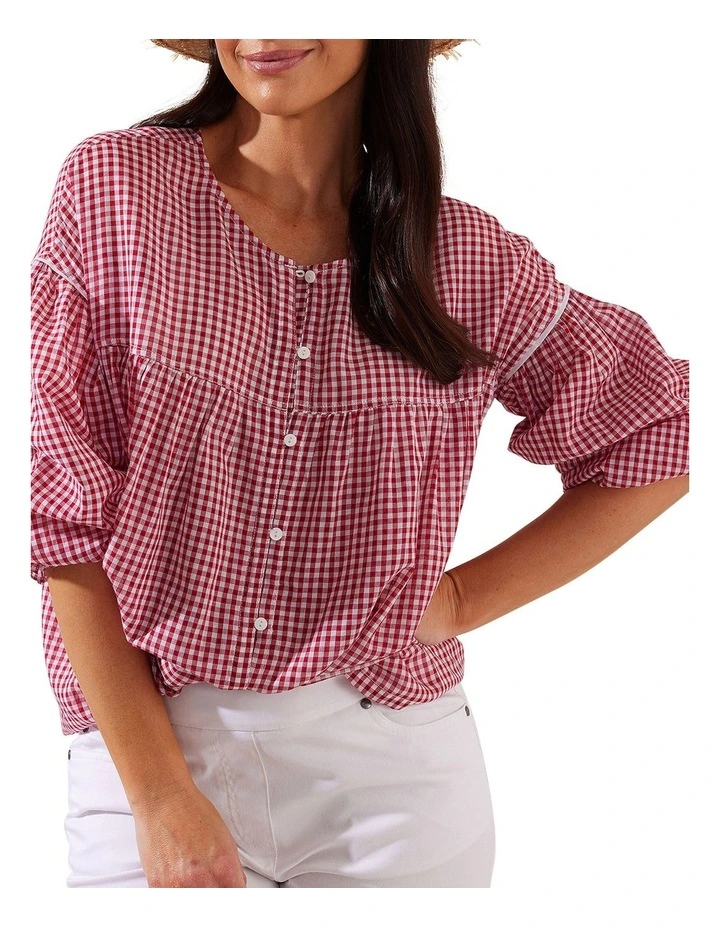Top 10 π Yarra Trail Fine Check π Shirt In Red/White Gingham π