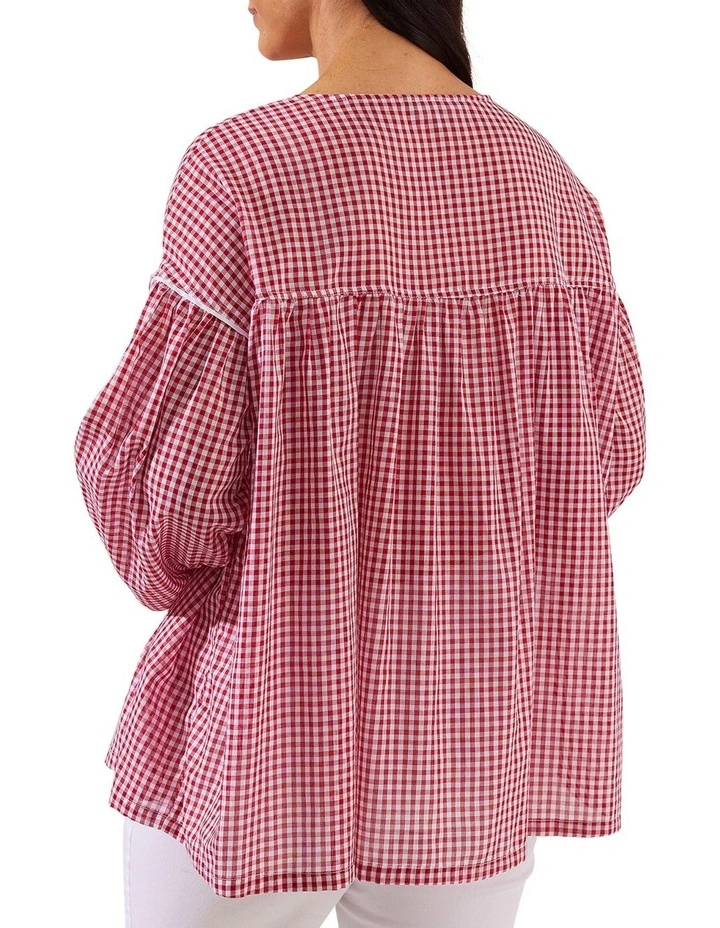 Top 10 π Yarra Trail Fine Check π Shirt In Red/White Gingham π - Image 2