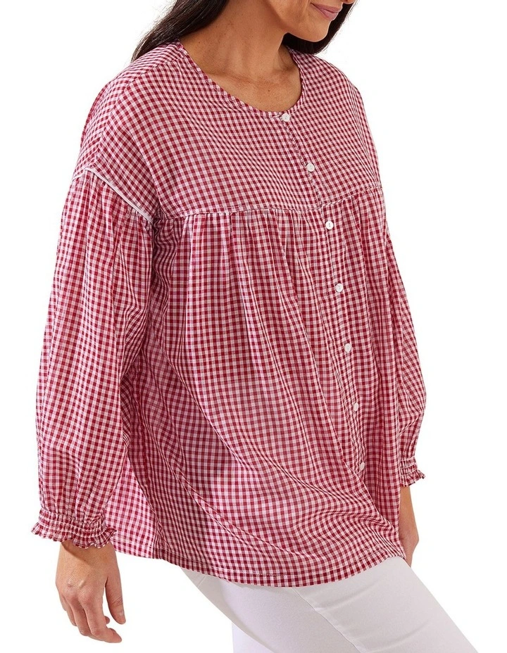 Top 10 π Yarra Trail Fine Check π Shirt In Red/White Gingham π - Image 3