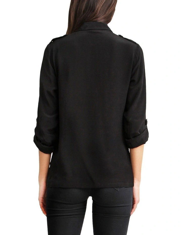 Cheap π― Belle & Bloom Eclipse Black Rolled Sleeve Blouse π - Image 3