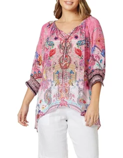 Best deal 🤩 Hammock & Vine Paisley Floral Print Tunic In Pink ⭐