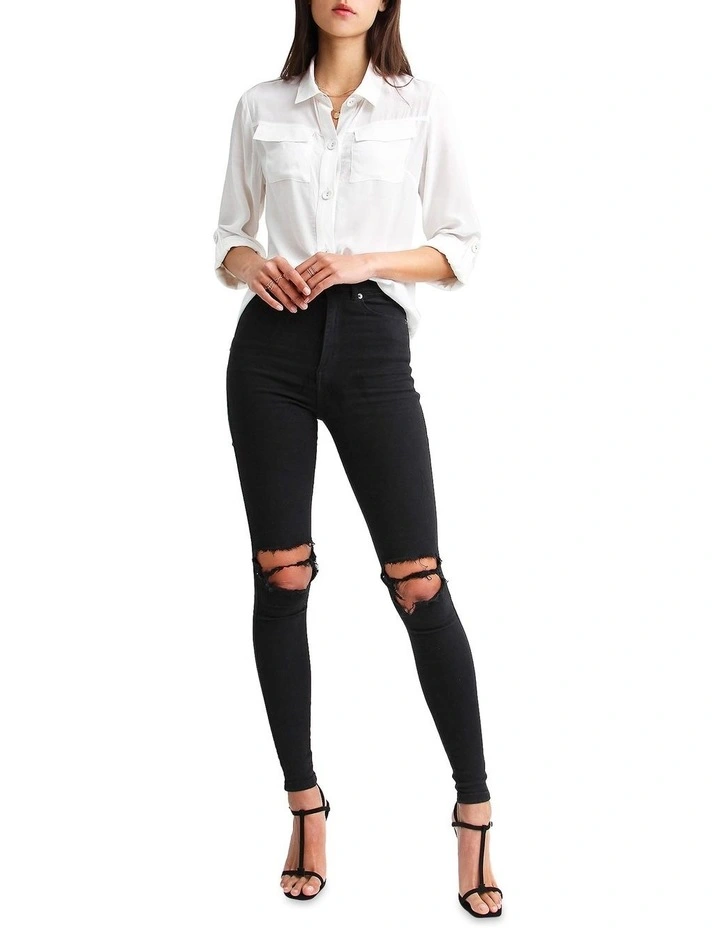 Promo π Belle & Bloom Eclipse Cream Rolled Sleeve Blouse π - Image 5