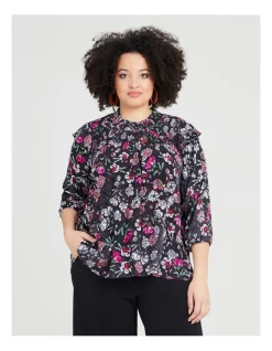 Hot Sale 🔥 Taking Shape Natural Bridget Shirred Top In Multi 😀