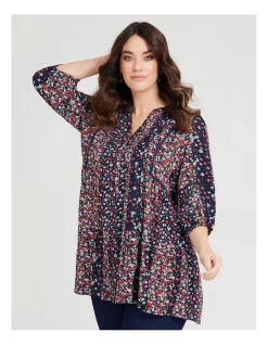 Cheap 👏 Taking Shape Natural Ditsy Print Tunic In Multi 😀