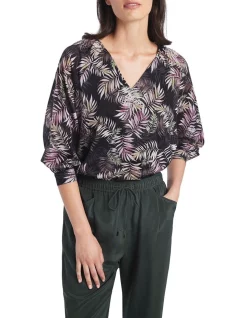 Cheap 😉 David Lawrence Stanley Voile Blouse Black Multi 🌟