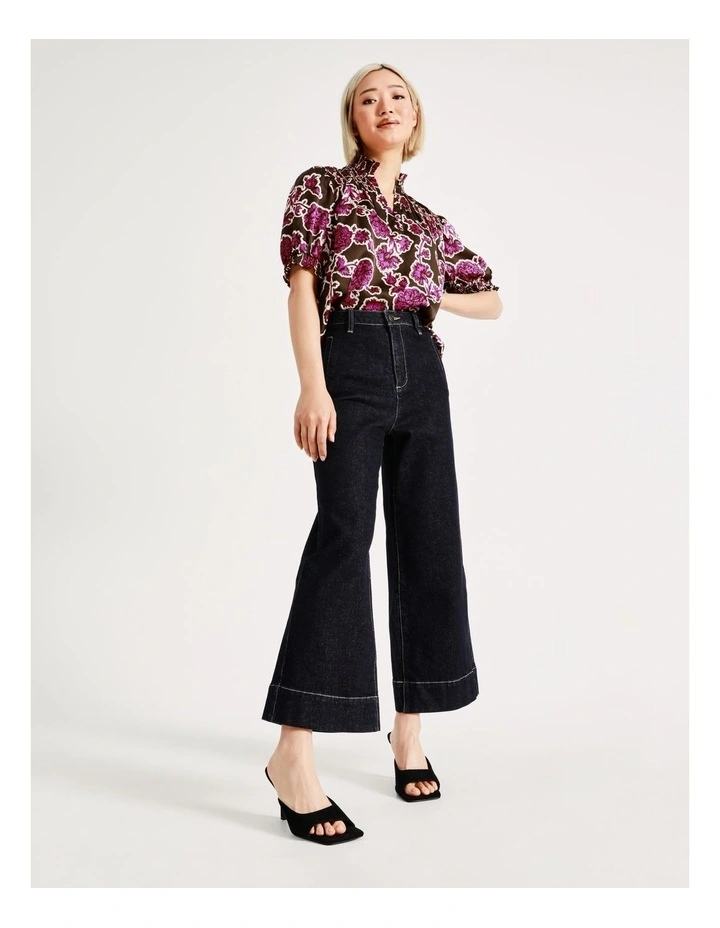 Budget π Basque Shirred Shoulder Top In Pink π - Image 3