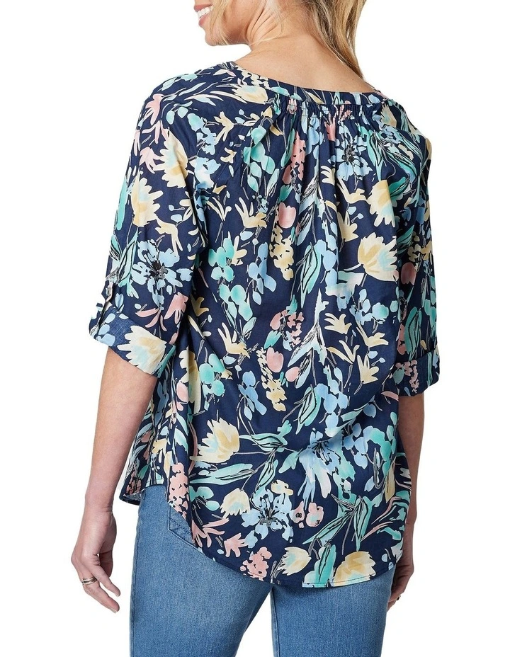 Hot Sale π₯° Gordon Smith Cotton Floral Print Top In Multi π₯° - Image 4