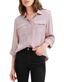 Flash Sale β¨ Belle & Bloom Eclipse Rolled Sleeve Blouse Pink π€©