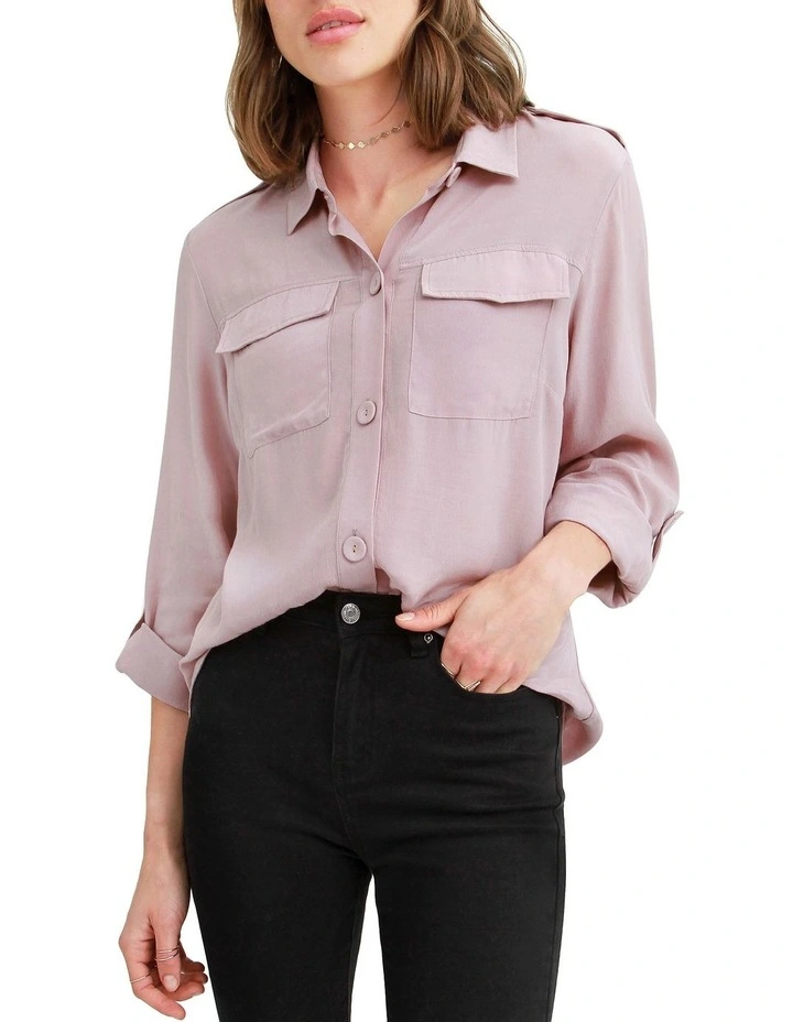 Flash Sale β¨ Belle & Bloom Eclipse Rolled Sleeve Blouse Pink π€©