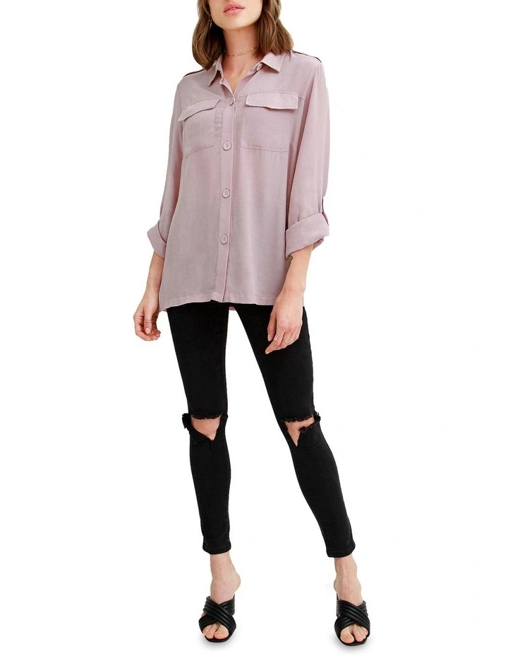 Flash Sale β¨ Belle & Bloom Eclipse Rolled Sleeve Blouse Pink π€© - Image 5