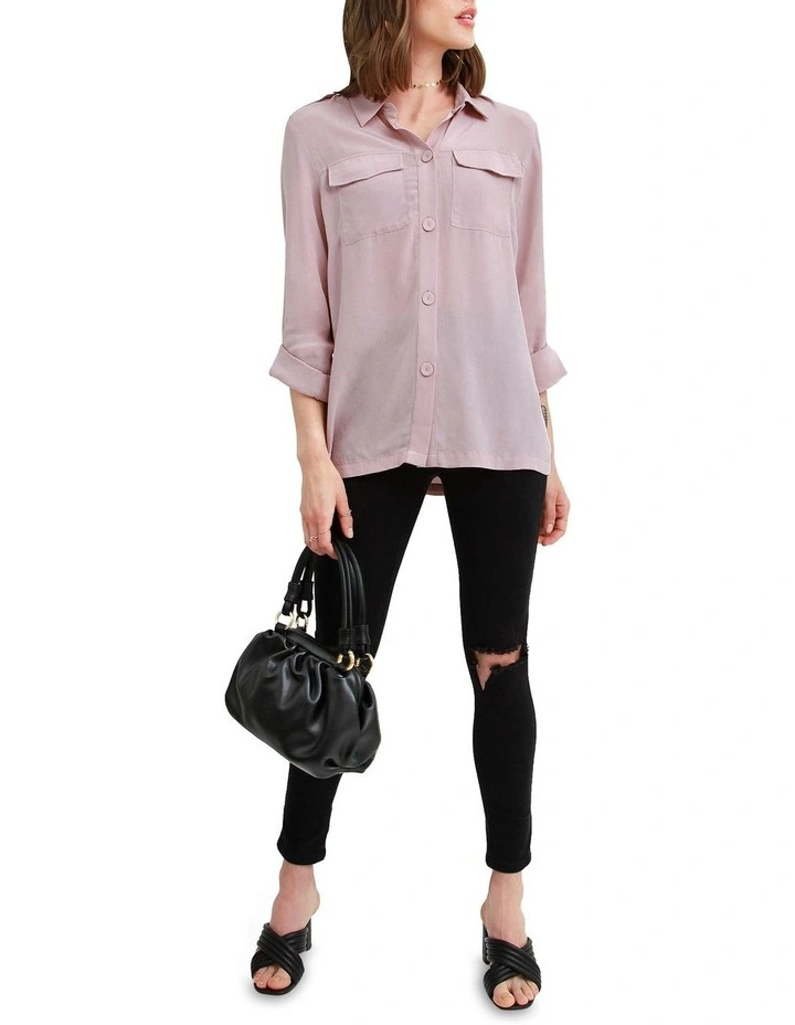 Flash Sale β¨ Belle & Bloom Eclipse Rolled Sleeve Blouse Pink π€© - Image 6