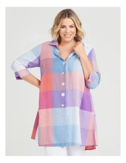 Deals 👍 Taking Shape Check Linen Bamboo 👕 Shirt In Multi 🔔